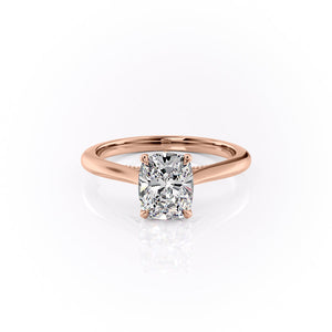 The Miranda Set With A Elongated Cushion Moissanite