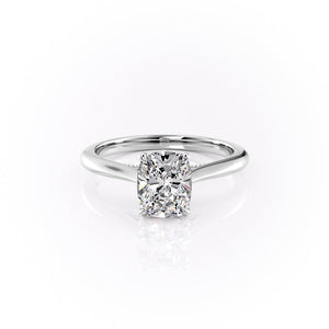 The Miranda Set With A Elongated Cushion Moissanite