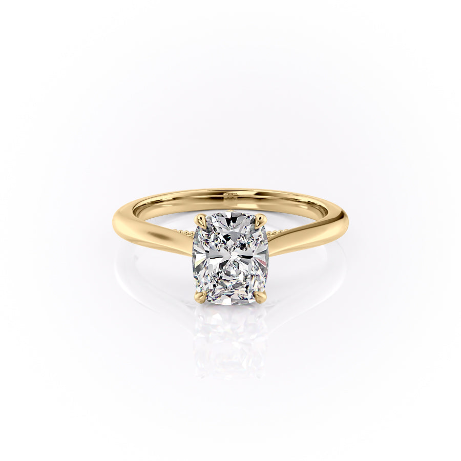 The Miranda Set With A Elongated Cushion Moissanite