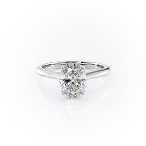 The Miranda Set With A Oval Moissanite
