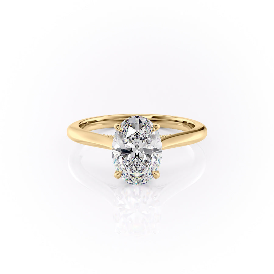 The Miranda Set With A Oval Moissanite