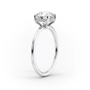 The Low Profile Kamellie Set With A 2.5 Carat Oval Lab Diamond