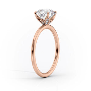 The Lily Set With A 2 Carat Elongated Cushion Moissanite