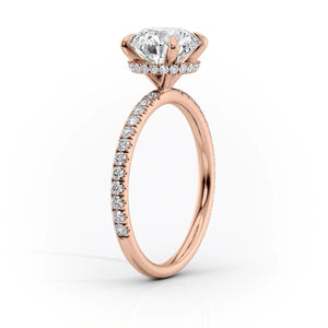 The Pave Alex Set With A 3 Carat Pear Lab Diamond