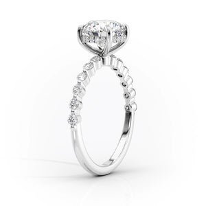 The Khloe Set With A 1 Carat Round Moissanite