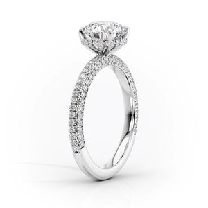 The Celine Set With A 3.5 Carat Pear Moissanite
