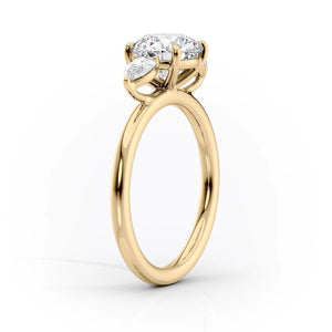 The Lauren Set With A 4.5 Carat Pear Moissanite