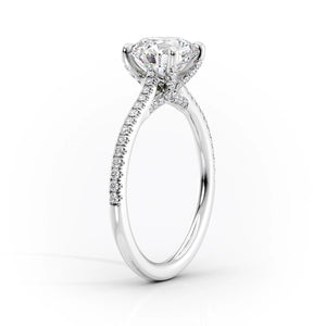 The Pave Claire Set With A 1.5 Carat Round Lab Diamond