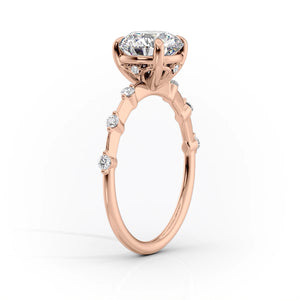 The Penelope Set With A 1 Carat Oval Lab Diamond