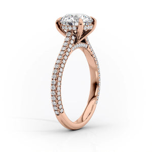 The Rachel Set With A 2 Carat Cushion Lab Diamond