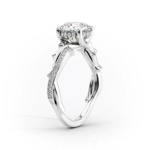The Pave Twig Set With A 4 Carat Marquise Moissanite