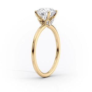The Luna Set With A 3 Carat Emerald Moissanite
