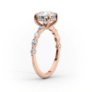 The Lindsey Set With A 2 Carat Oval Moissanite