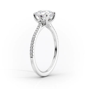 The Pave Lexie Set With A 2 Carat Round Moissanite