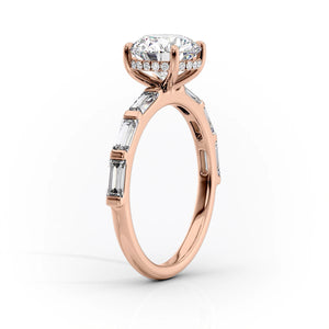 The Hailey Set With A 2.5 Carat Round Lab Diamond