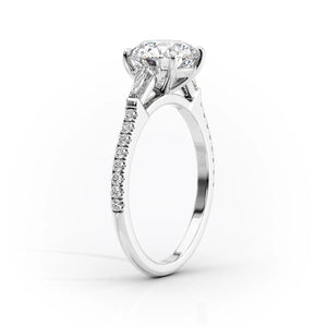 The Pave Liv Set With A 2.5 Carat Radiant Lab Diamond