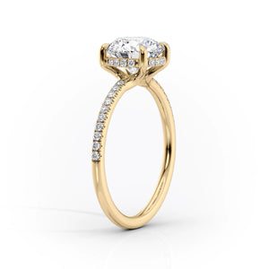 The Mandy Set With A 4.5 Carat Emerald Moissanite