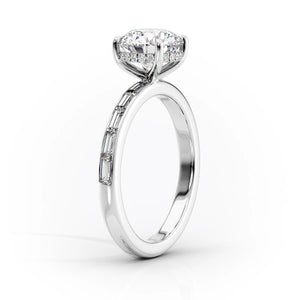 The Jennifer Set With A Oval Lab Diamond