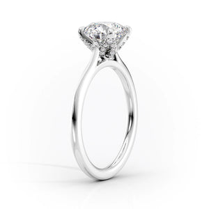 The Madison Set With A 4 Carat Round Moissanite