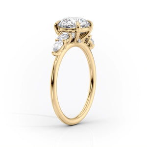 The Abigail Set With A 1 Carat Pear Lab Diamond