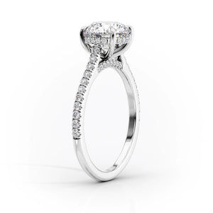 The Pave Natalie Set With A 2 Carat Radiant Moissanite