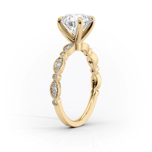 The Jasmine Set With A 3.5 Carat Princess Moissanite