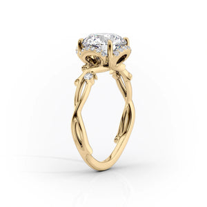 The Halo Twig Set With A 3 Carat Oval Lab Diamond