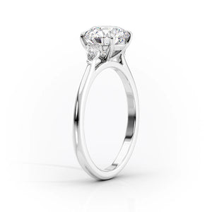 The Pears Liv Set With A 2 Carat Round Moissanite