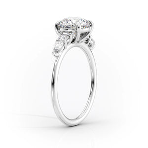 The Abigail Set With A 2.5 Carat Oval Lab Diamond