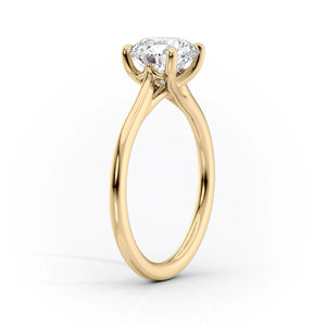 The Lexie Set With A 2 Carat Elongated Cushion Lab Diamond