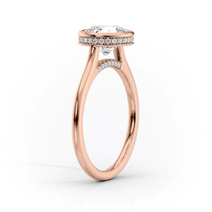 The Charlotte Set With A 1 Carat Elongated Cushion Moissanite