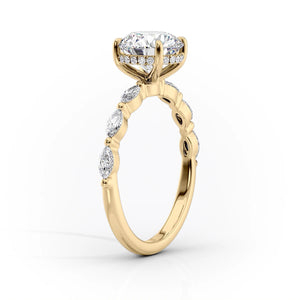 The Lucia Set With A 1 Carat Marquise Lab Diamond