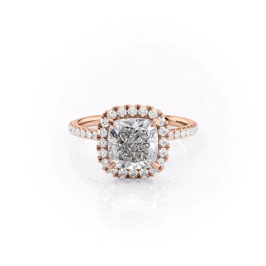 The Lenny Set With A 1.5 Carat Cushion Moissanite