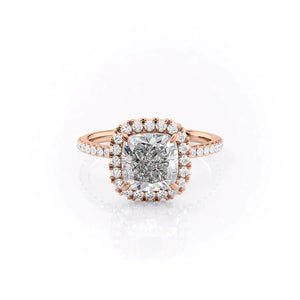 The Lenny Set With A 2 Carat Cushion Moissanite
