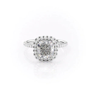 The Lenny Set With A 1.5 Carat Cushion Lab Diamond