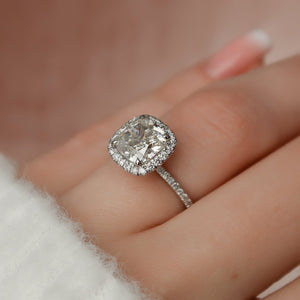 The Lenny Set With A 1 Carat Cushion Lab Diamond