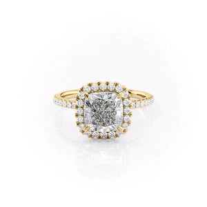 The Lenny Set With A 2 Carat Cushion Moissanite