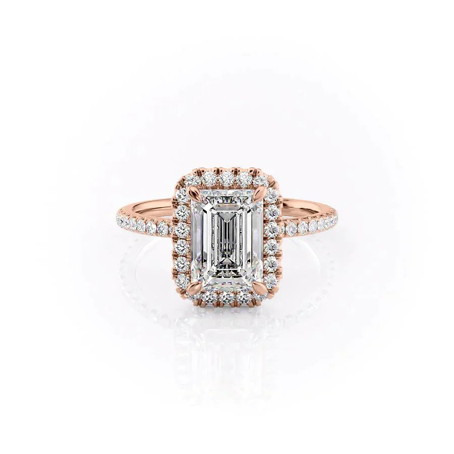 The Lenny Set With A 1 Carat Emerald Lab Diamond
