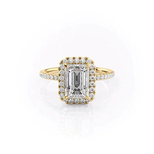The Lenny Set With A 2 Carat Emerald Lab Diamond