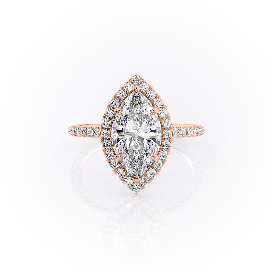 The Lenny Set With A 2.5 Carat Marquise Moissanite