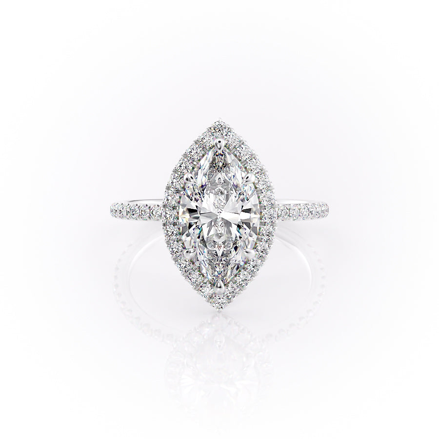 The Lenny Set With A 3 Carat Marquise Lab Diamond