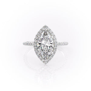 The Lenny Set With A 1.5 Carat Marquise Lab Diamond