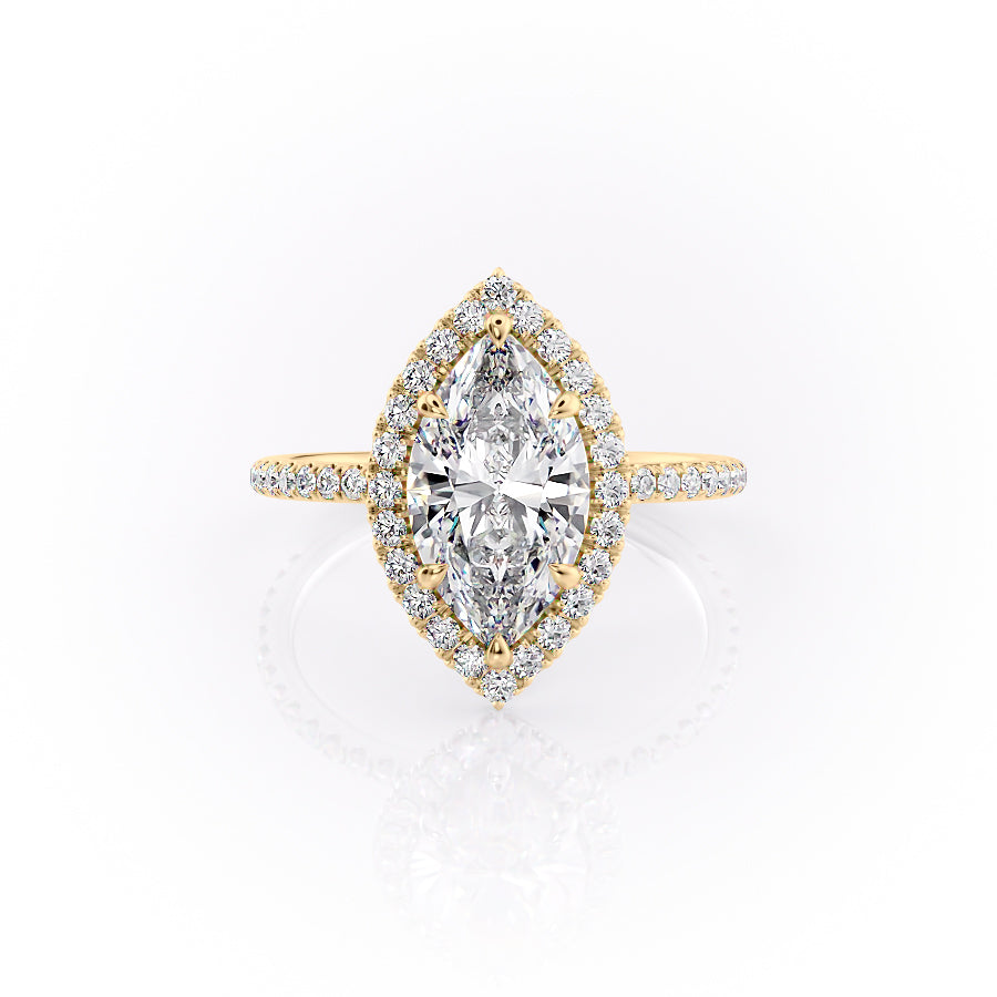 The Lenny Set With A 1.5 Carat Marquise Lab Diamond
