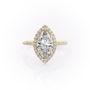 The Lenny Set With A 3 Carat Marquise Lab Diamond