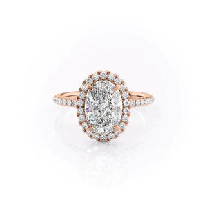 The Lenny Set With A 3 Carat Oval Lab Diamond