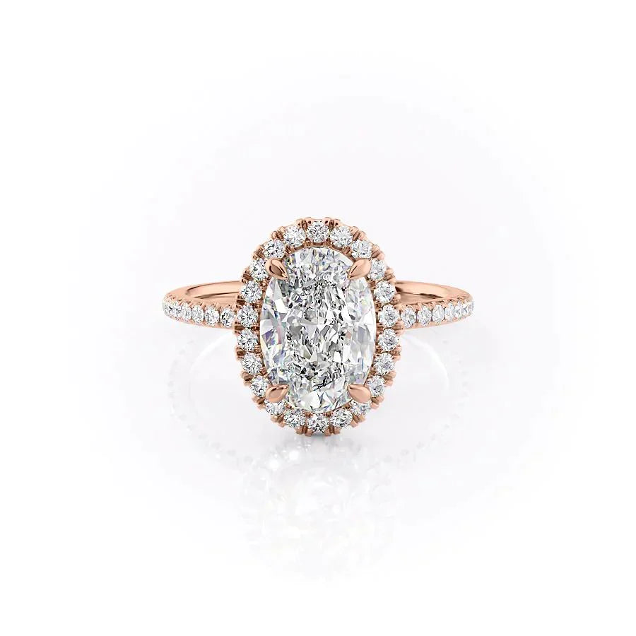 The Lenny Set With A 2 Carat Oval Lab Diamond