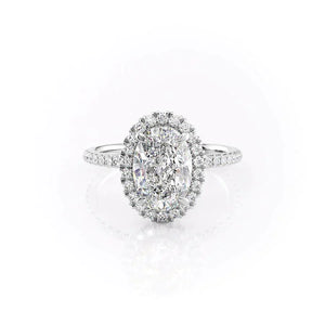 The Lenny Set With A 1.5 Carat Oval Moissanite