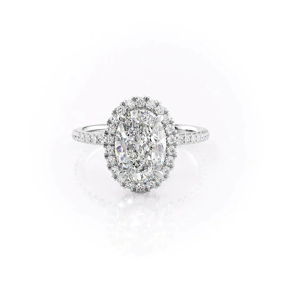 The Lenny Set With A 1 Carat Oval Moissanite