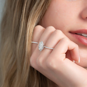 The Lenny Set With A 2 Carat Oval Moissanite