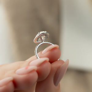 The Lenny Set With A 2 Carat Oval Moissanite